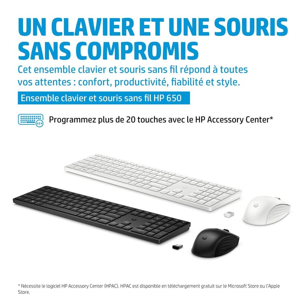 HP Ensemble clavier et souris sans fil 650 Ensemble clavier et souris sans fil HP 650  (4R013AA) — image 8