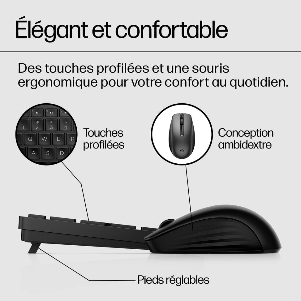 HP Ensemble clavier et souris sans fil 650 Ensemble clavier et souris sans fil HP 650  (4R013AA) — image 12