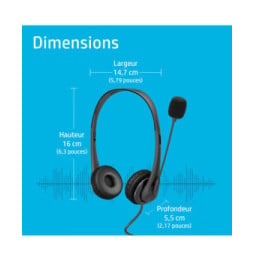 HP Casque stéréo USB G2 Casque stéréo USB HP G2  (428K6AA)