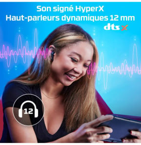HyperX Écouteurs sans fil Cloud MIX Buds (noir) Écouteurs sans fil HyperX Cloud MIX Buds (noir)  (4P5D9AA)