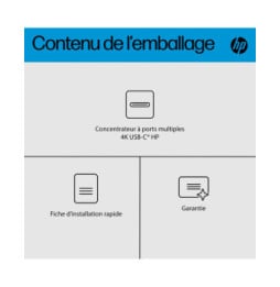 HP Concentrateur USB-C 4K Concentrateur USB-C HP 4K  (6G843AA)