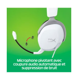 HyperX Casques gamer CloudX Stinger 2 Core Xbox blancs Casques gamer HyperX CloudX Stinger 2 Core Xbox blancs  (6H9B7AA)