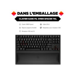 HP Clavier TKL sans fil OMEN Spacer Clavier TKL sans fil OMEN Spacer  (9BU31AA)