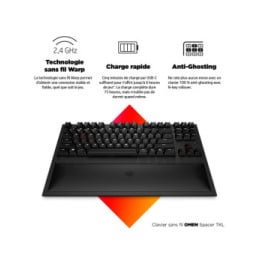 HP Clavier TKL sans fil OMEN Spacer Clavier TKL sans fil OMEN Spacer  (9BU31AA)