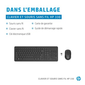 HP Ensemble combiné clavier et souris sans fil 330 - AZERTY (2V9E6AA) — image 6