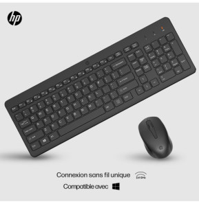 HP Ensemble combiné clavier et souris sans fil 330 Ensemble combiné clavier et souris sans fil HP 330  (2V9E6AA)