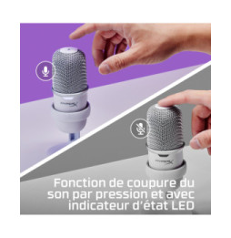 HyperX SoloCast - USB Microphone (White) Blanc Microphone de console de jeu (519T2AA)