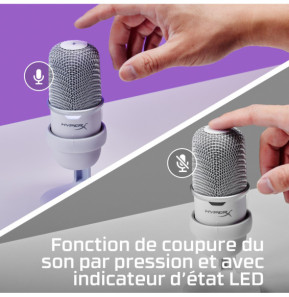 HyperX SoloCast - USB Microphone (White) Blanc Microphone de console de jeu (519T2AA)