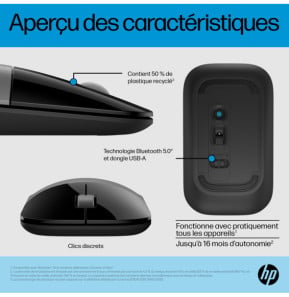 HP Souris double mode Z3700 argent Souris double mode HP Z3700 argent  (758A9AA)
