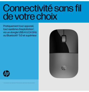 HP Souris double mode Z3700 argent Souris double mode HP Z3700 argent  (758A9AA)