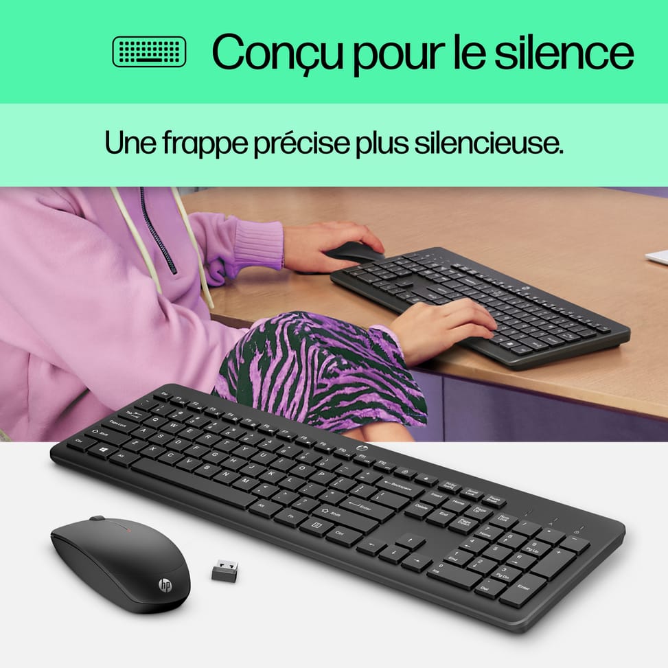 HP Ensemble clavier et souris sans fil 230 Ensemble clavier et souris sans fil HP 230  (18H24AA) — image 4