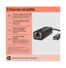 Adaptateur HP USB-C vers RJ45 G2 (4Z534AA)