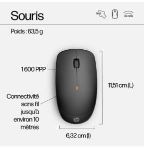 HP Ensemble clavier et souris sans fil 230 Ensemble clavier et souris sans fil HP 230  (3L1F0AA)