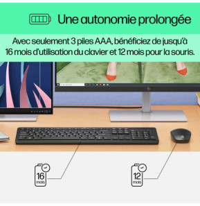 HP Ensemble clavier et souris sans fil 230 Ensemble clavier et souris sans fil HP 230  (3L1F0AA)
