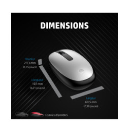 HP Souris Bluetooth argent vif 240 Souris Bluetooth argent vif HP 240  (43N04AA)