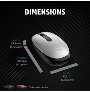 HP Souris Bluetooth argent vif 240 Souris Bluetooth argent vif HP 240  (43N04AA)