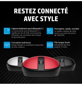 HP Souris Bluetooth argent vif 240 Souris Bluetooth argent vif HP 240  (43N04AA)