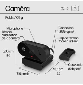 HP Webcam FHD 320 Webcam FHD HP 320  (53X26AA)