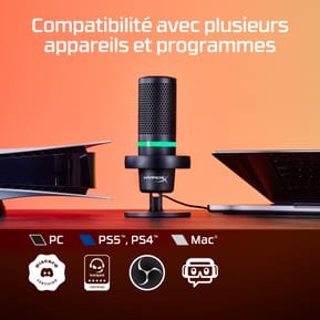 Microphone USB – Éclairage RGB HyperX DuoCast (4P5E2AA) — image 6