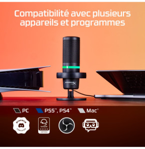 HyperX 4P5E2AA microphone Noir Microphone de console de jeu (4P5E2AA)