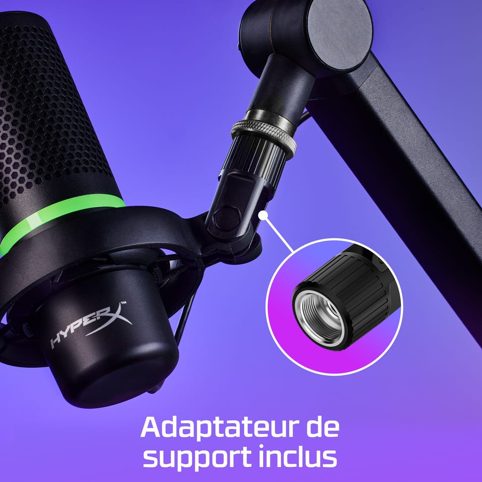 ميكروفون USB بإضاءة RGB HyperX DuoCast (4P5E2AA) — صورة 9