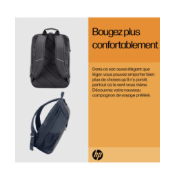 HP Sac à dos pour ordinateur portable 15,6 pouces Travel 18 litres (bleu nuit) (6B8U7AA)
