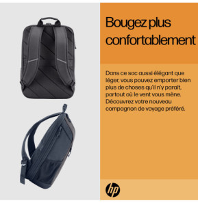HP Sac à dos pour ordinateur portable 15,6 pouces Travel 18 litres (bleu nuit) (6B8U7AA)