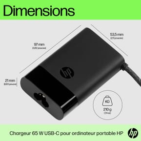 HP Chargeur pour ordinateur portable USB-C 65 W Chargeur pour ordinateur portable HP USB-C 65 W (671R2AA) — image 4