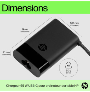 HP Chargeur pour ordinateur portable USB-C 65 W Chargeur pour ordinateur portable HP USB-C 65 W  (671R2AA)