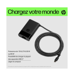 HP Chargeur pour ordinateur portable USB-C 65 W Chargeur pour ordinateur portable HP USB-C 65 W  (671R2AA)