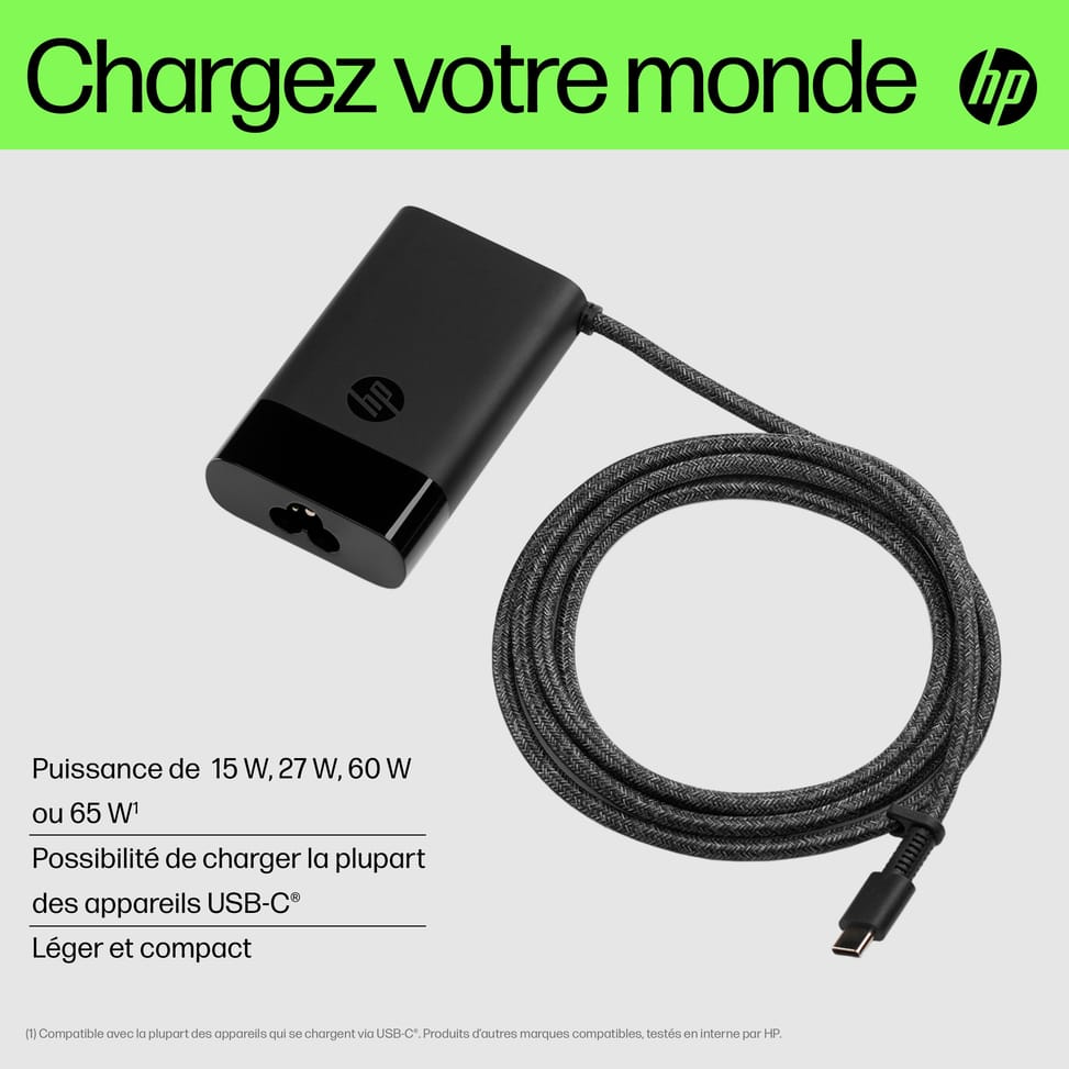 شاحن HP للحاسوب المحمول USB-C 65 W (671R2AA) — صورة 7