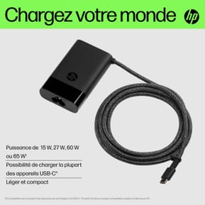 HP Chargeur pour ordinateur portable USB-C 65 W Chargeur pour ordinateur portable HP USB-C 65 W (671R2AA) — image 7