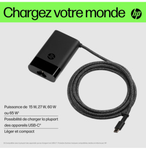 HP Chargeur pour ordinateur portable USB-C 65 W Chargeur pour ordinateur portable HP USB-C 65 W  (671R2AA)