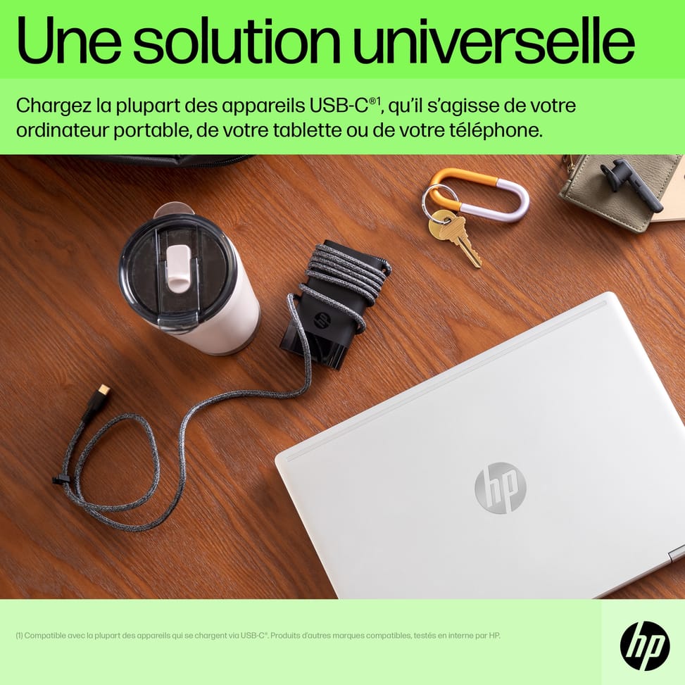 HP Chargeur pour ordinateur portable USB-C 65 W Chargeur pour ordinateur portable HP USB-C 65 W  (671R2AA) — image 9