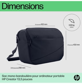 HP Sac mono-bretelle pour ordinateur portable 13,3 pouces Creator (6M5S4AA)