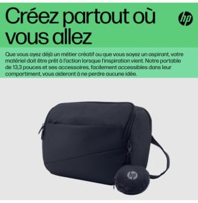 HP Sac mono-bretelle pour ordinateur portable 13,3 pouces Creator (6M5S4AA)