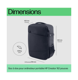 HP Sac à dos pour ordinateur portable 16,1 pouces Creator (6M5S3AA)