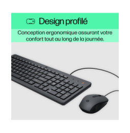 Souris et clavier filaires HP 150  (240J7AA)