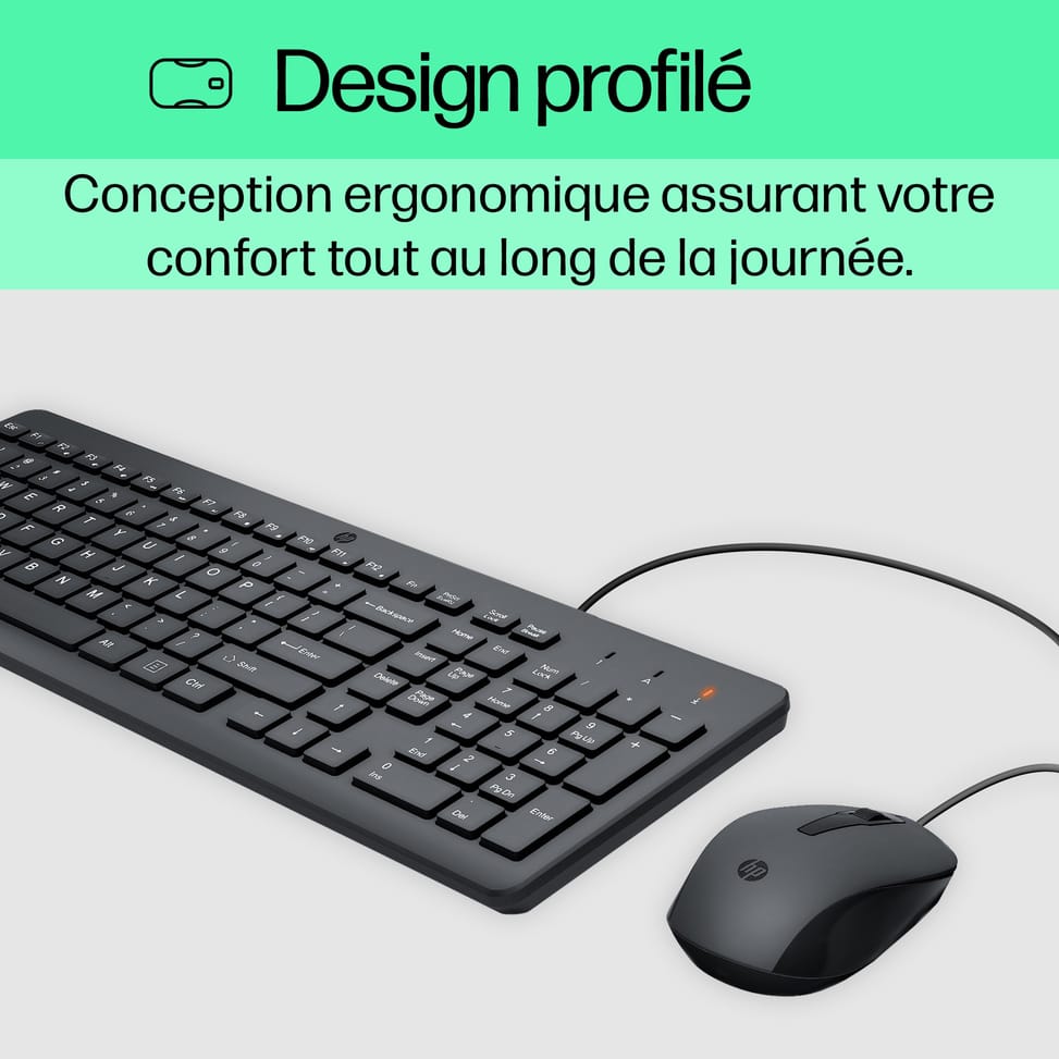 Souris et clavier filaires HP 150 (240J7AA) — image 3