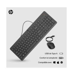 Souris et clavier filaires HP 150  (240J7AA)