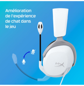 Casques gamer HyperX Cloud Stinger 2 Core PS blancs (6H9B5AA)