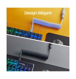 HyperX câble de clavier/souris Gris 1,37 m USB Type-A, USB Type-C (6J678AA)