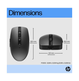 HP Souris silencieuse rechargeable 710 Souris silencieuse rechargeable HP 710  (6E6F2AA)