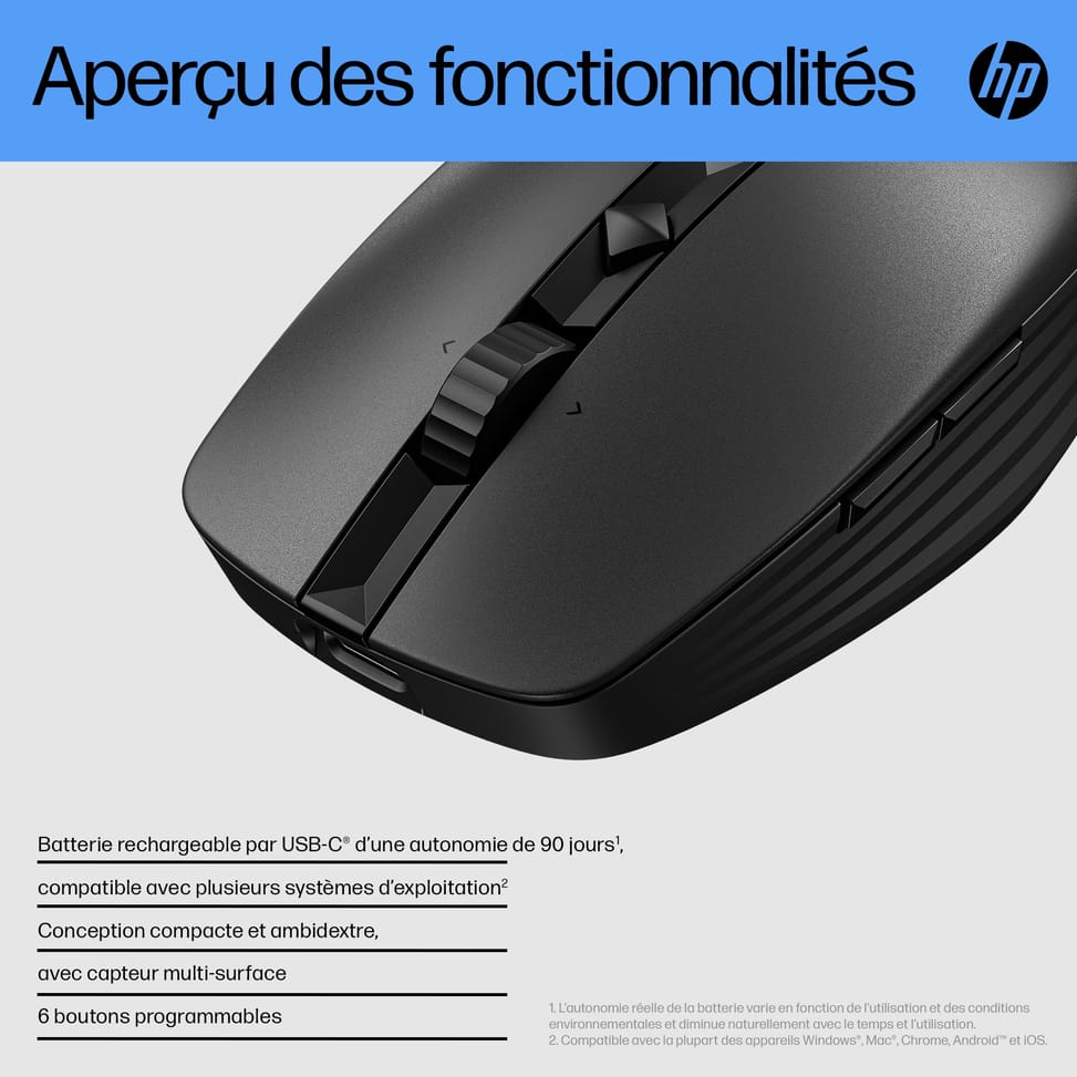 HP Souris silencieuse rechargeable 710 Souris silencieuse rechargeable HP 710  (6E6F2AA) — image 21