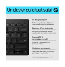 HP Clavier Bluetooth multi-périphériques compact 350 Clavier Bluetooth multi-périphériques compact HP 350  (692S8AA)