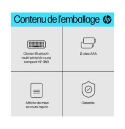 HP Clavier Bluetooth multi-périphériques compact 350 Clavier Bluetooth multi-périphériques compact HP 350  (692S8AA)