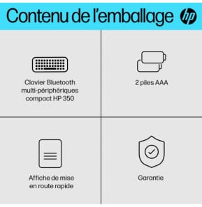 HP Clavier Bluetooth multi-périphériques compact 350 Clavier Bluetooth multi-périphériques compact HP 350  (692S8AA)