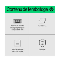 Clavier Bluetooth multi-périphériques compact HP 350  (692T0AA)