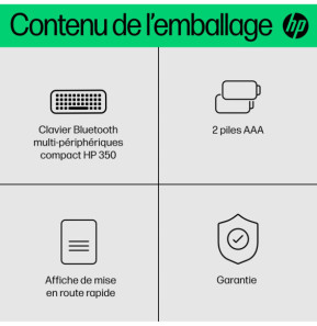 Clavier Bluetooth multi-périphériques compact HP 350  (692T0AA)