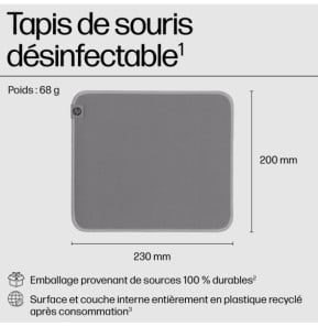 HP 100 Sanitizable Mouse Pad  100 Sanitizable Mouse Pad  (8X594AA)